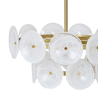 Sonny 4 Light Glass Chandelier Cloudy Milk 50cm Package
