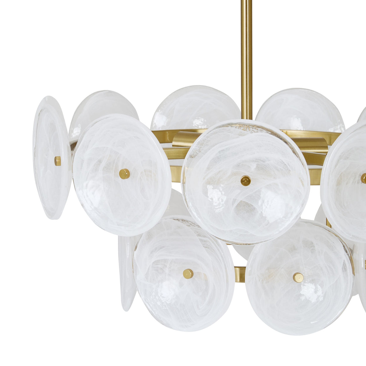 Sonny 4 Light Glass Chandelier Cloudy Milk 50cm Package