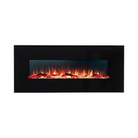 Longton Wall Mounted Electric Fireplace Black 128cm