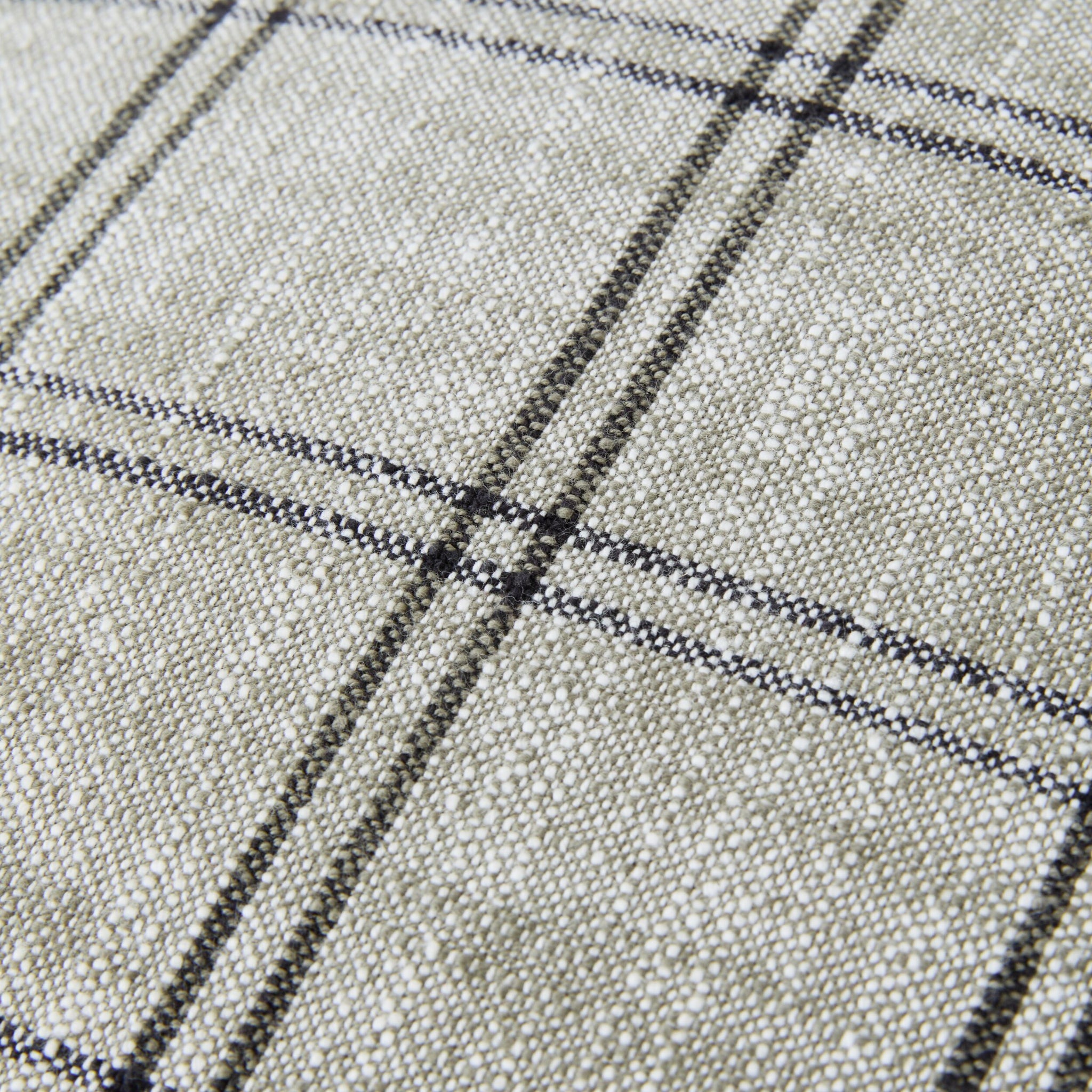 Loft Grid Check Cushion Grey 50cm