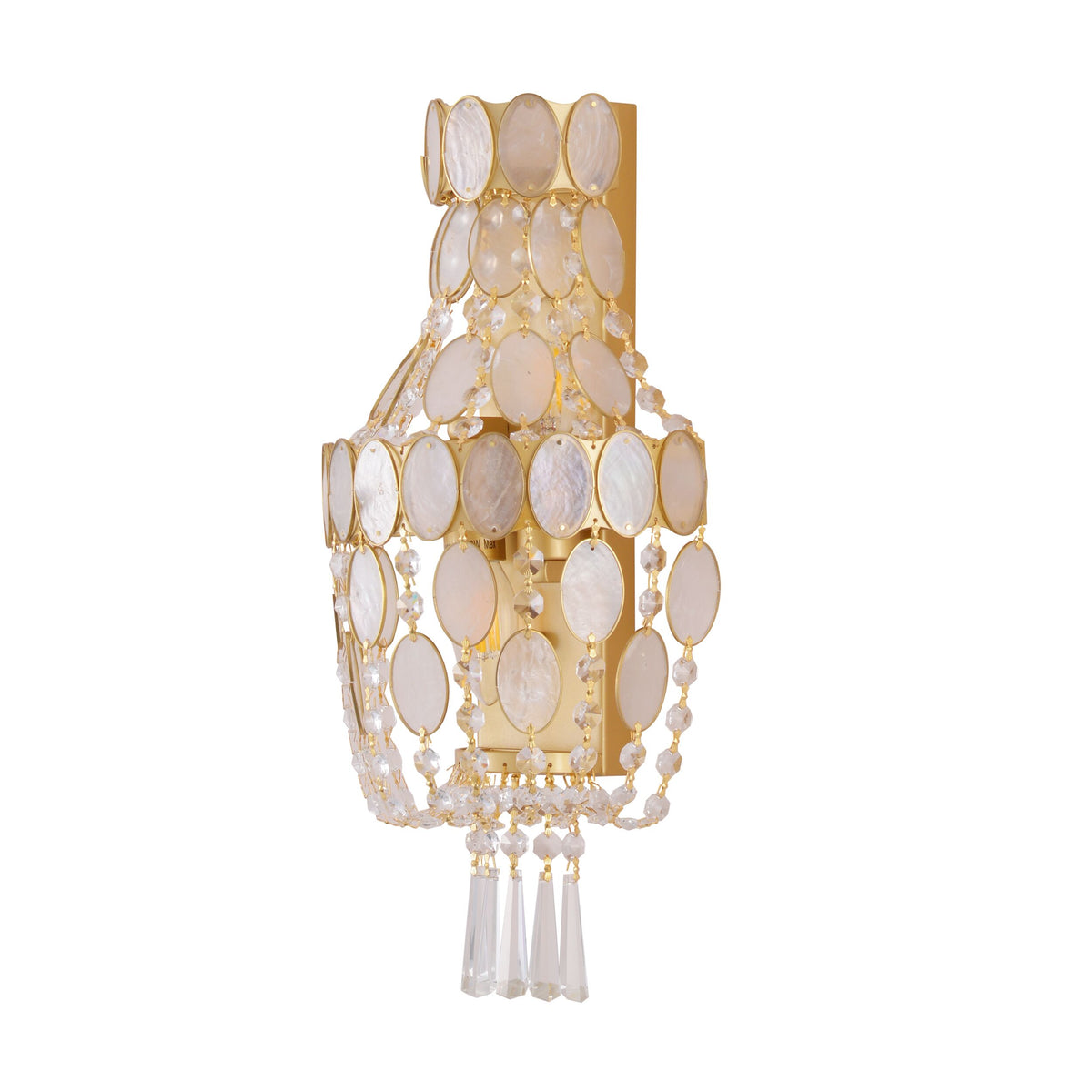 Isadora 3 Light Capiz Wall Light
