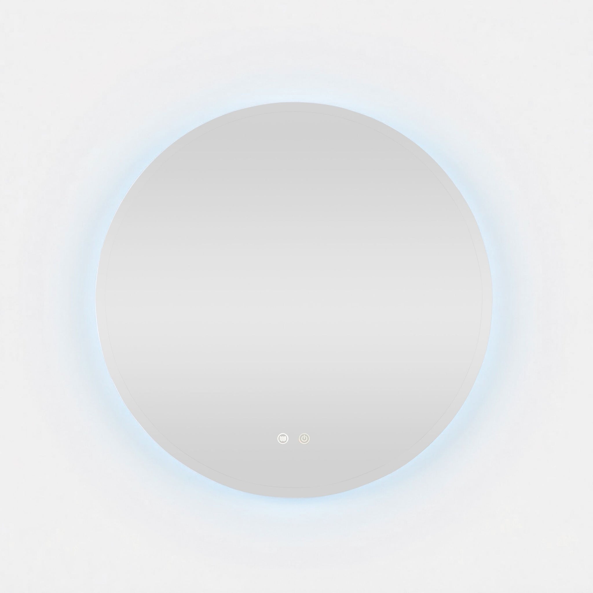 Bowen Round LED Vanity Mirror Silver 90cm