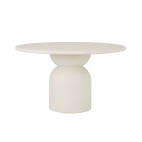 Mae Round Dining Table 130cm Ivory Stone