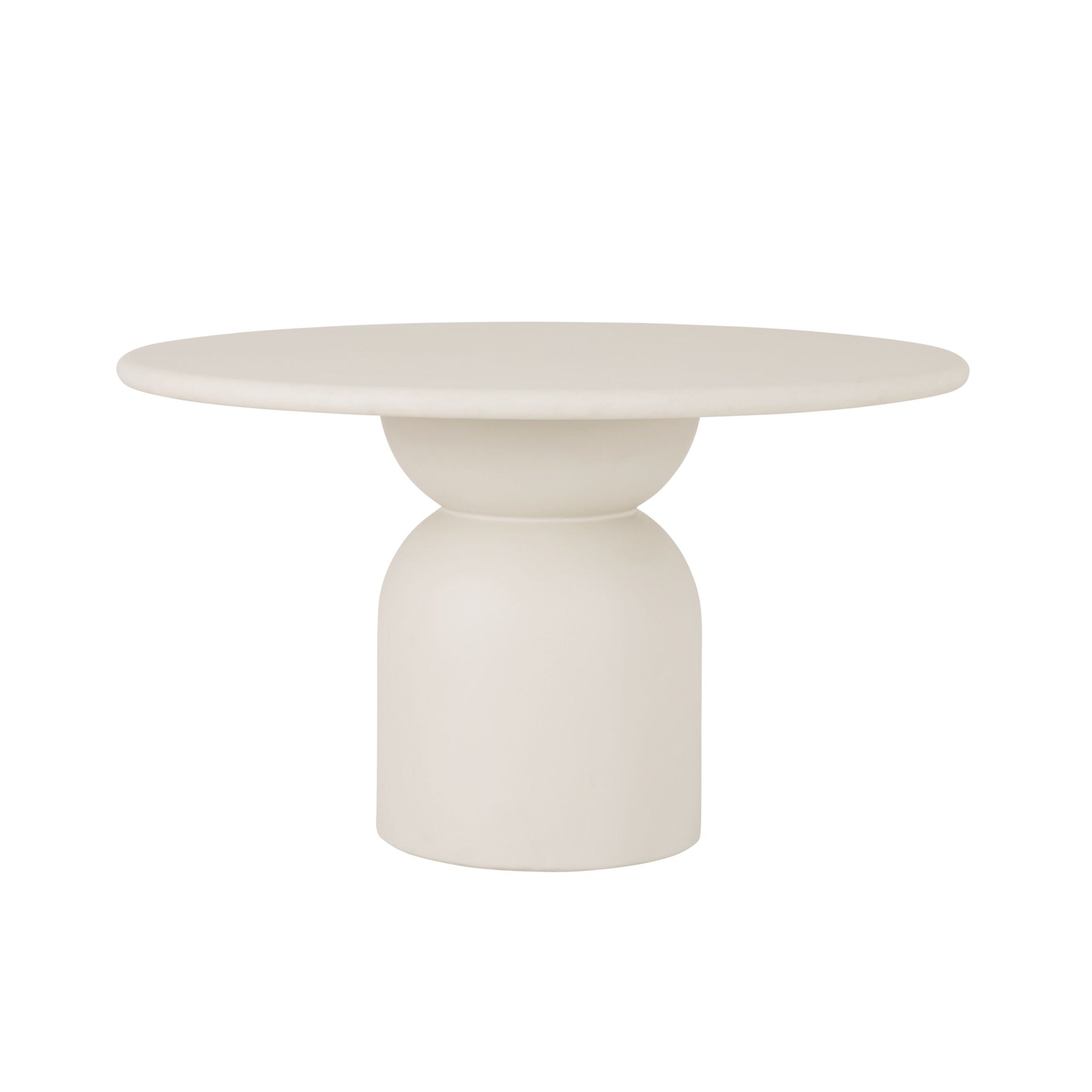 Mae Round Dining Table 130cm Ivory Stone