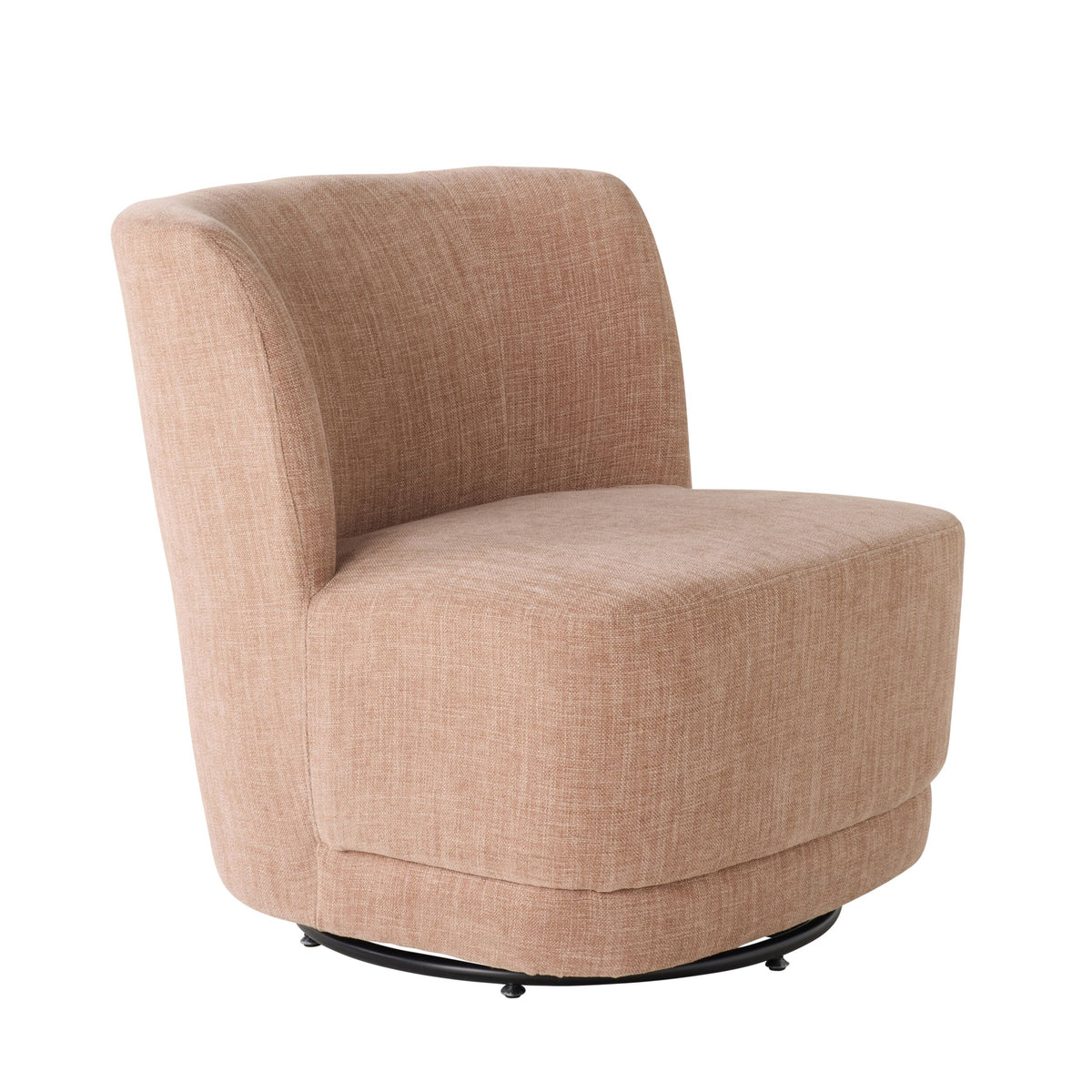 Amala Swivel Occasional Chair Pastel Pink Weave