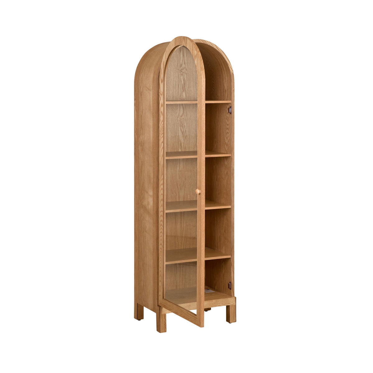 Paige Curved Display Cabinet Natural