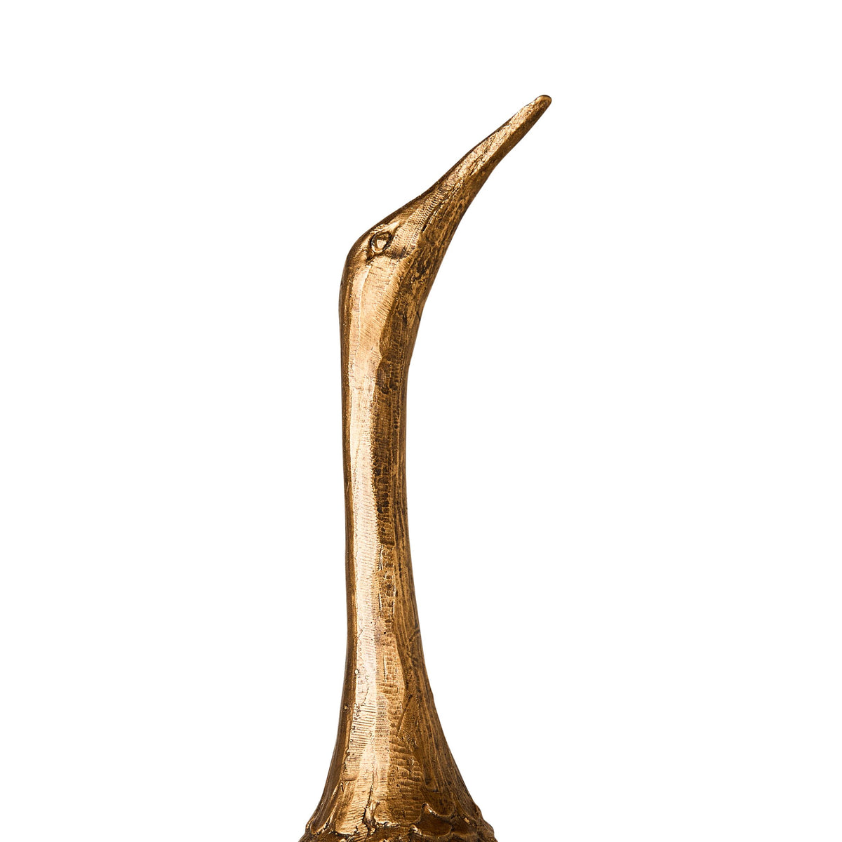 Brass Crane Statue