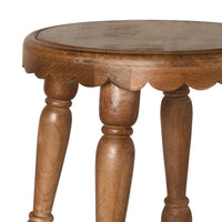 Sati Scalloped Wooden Plant Table 41cm