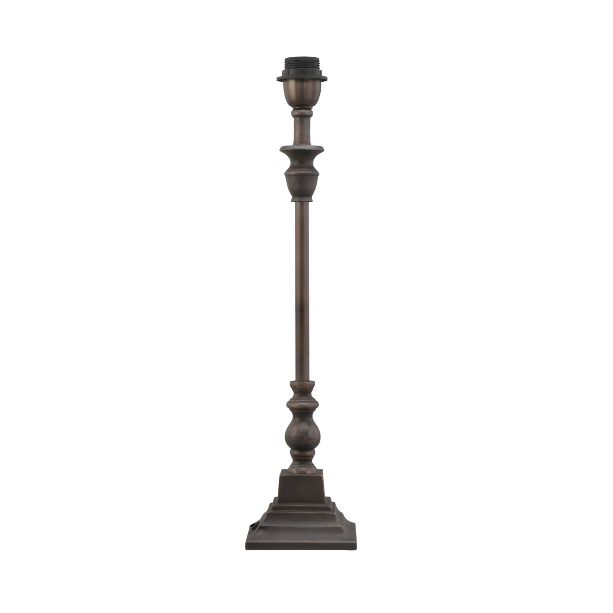 Arlington Aged Bronze Metal Table Lamp Base 12x12x48cm