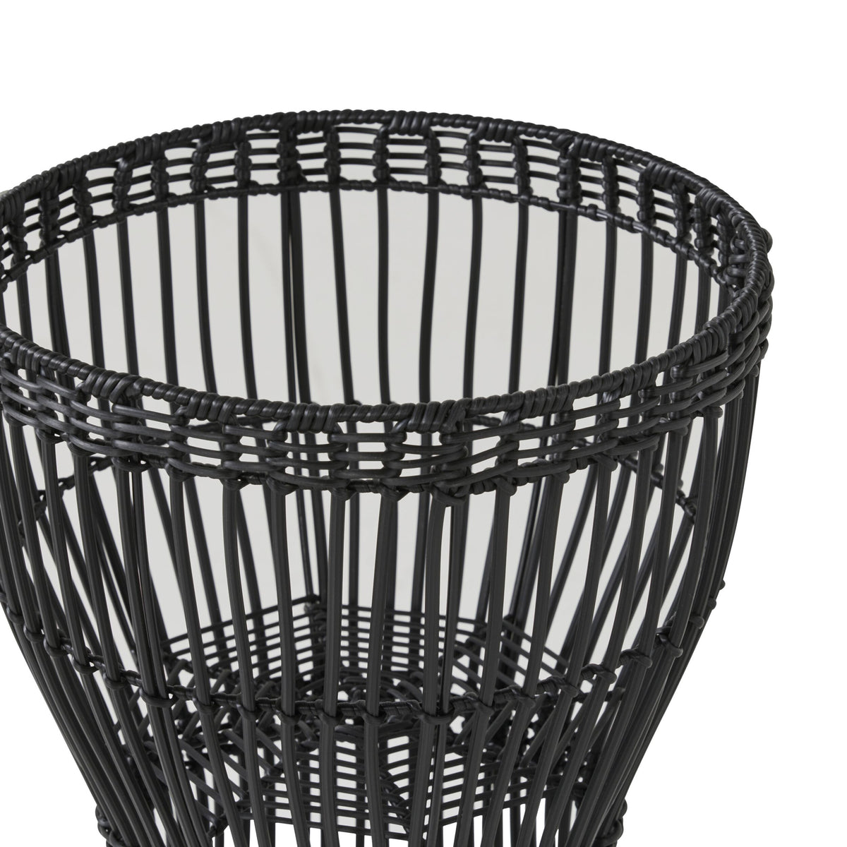 Bristol Woven Plant Stand Black