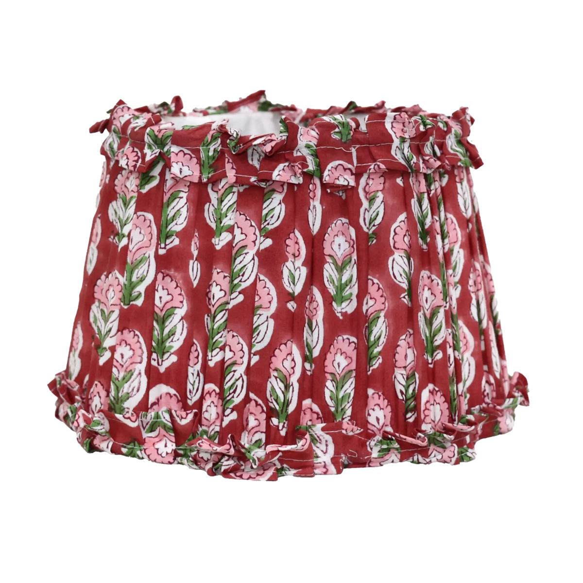 Loni Scallop Tapered Shade Berry Floral 25cm