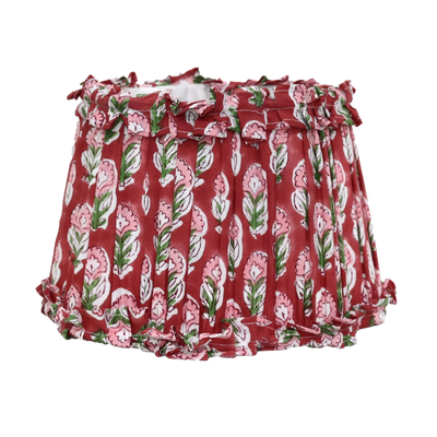 Loni Scallop Tapered Shade Berry Floral 25cm