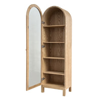 Paige Curved Display Cabinet Natural