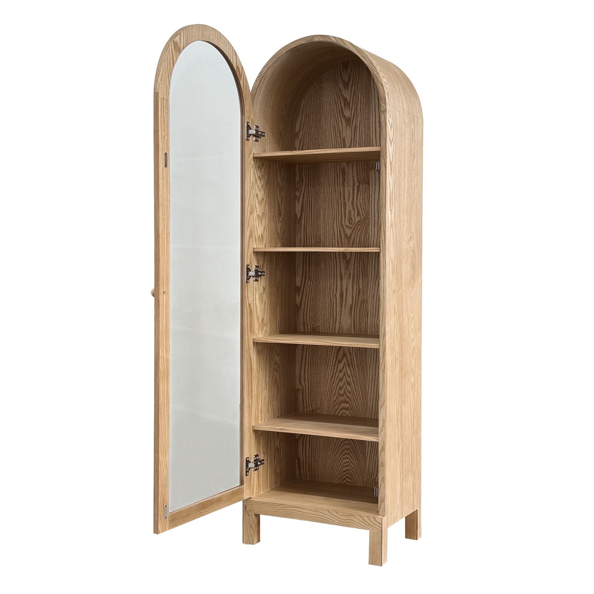 Paige Curved Display Cabinet Natural