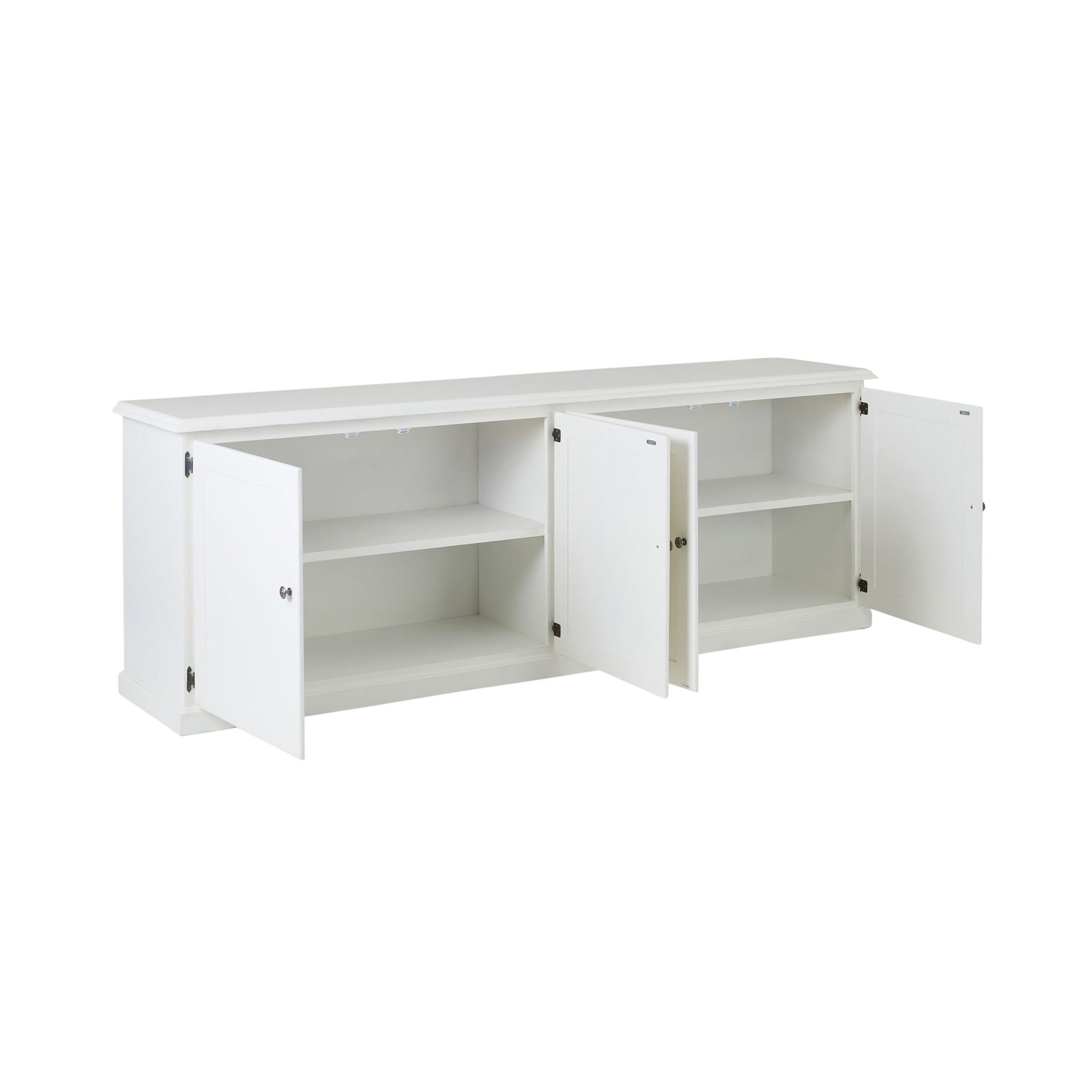 Armand 4 Door Book Cabinet 240 x 83cm White