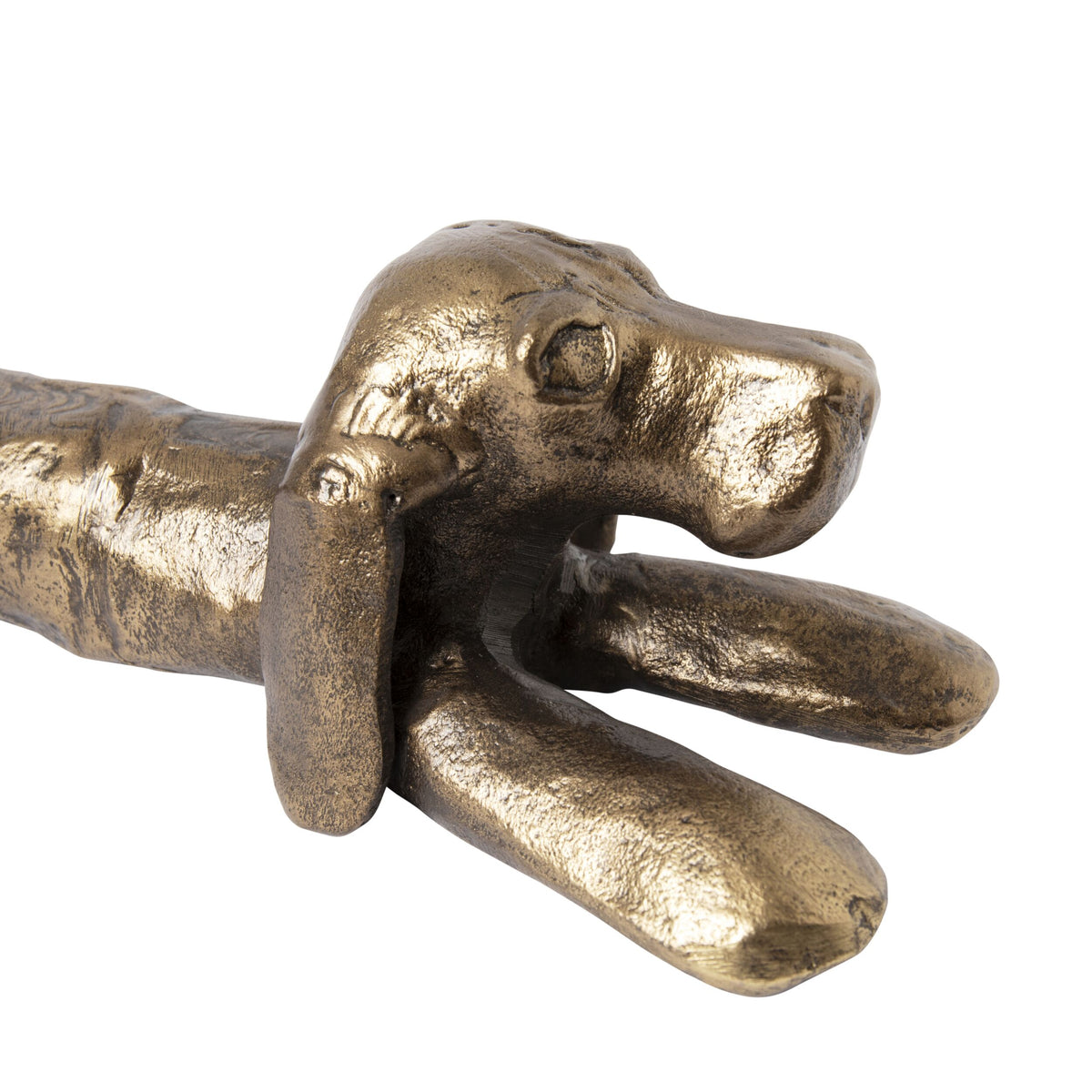 Atelier Animalia Long Dog Statue Brass