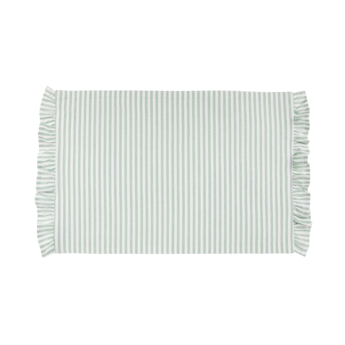 Marais Ruffle Stripe Placemat Pine Green