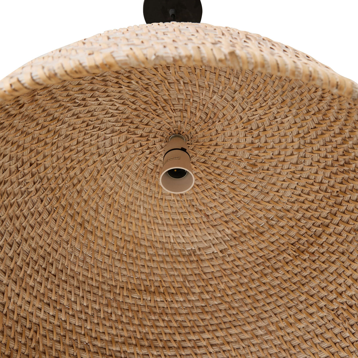 Marina Rattan Pendant White Wash 50x50x28cm