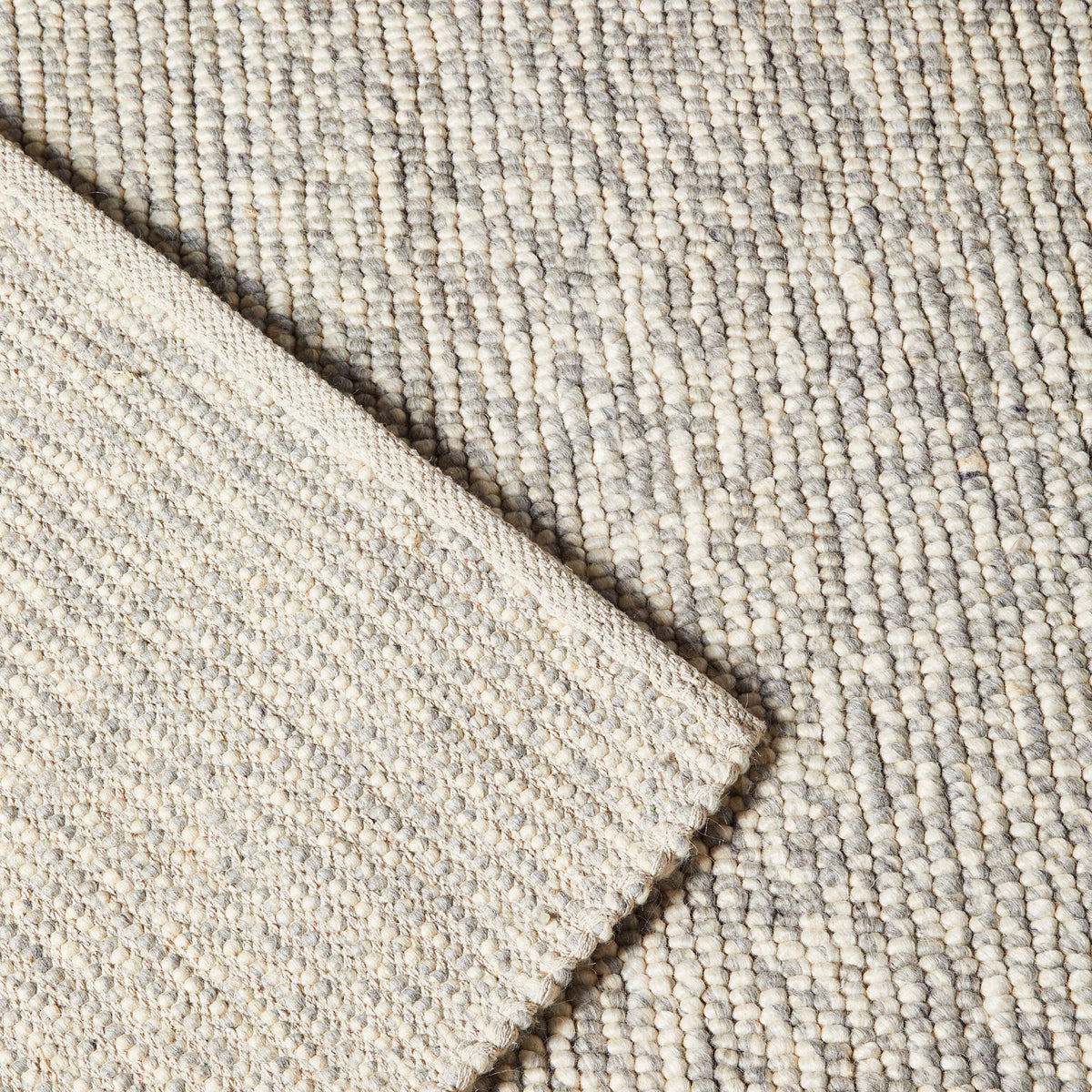 Pebbles Hand Woven Grey Wool Viscose Rug 240x150cm