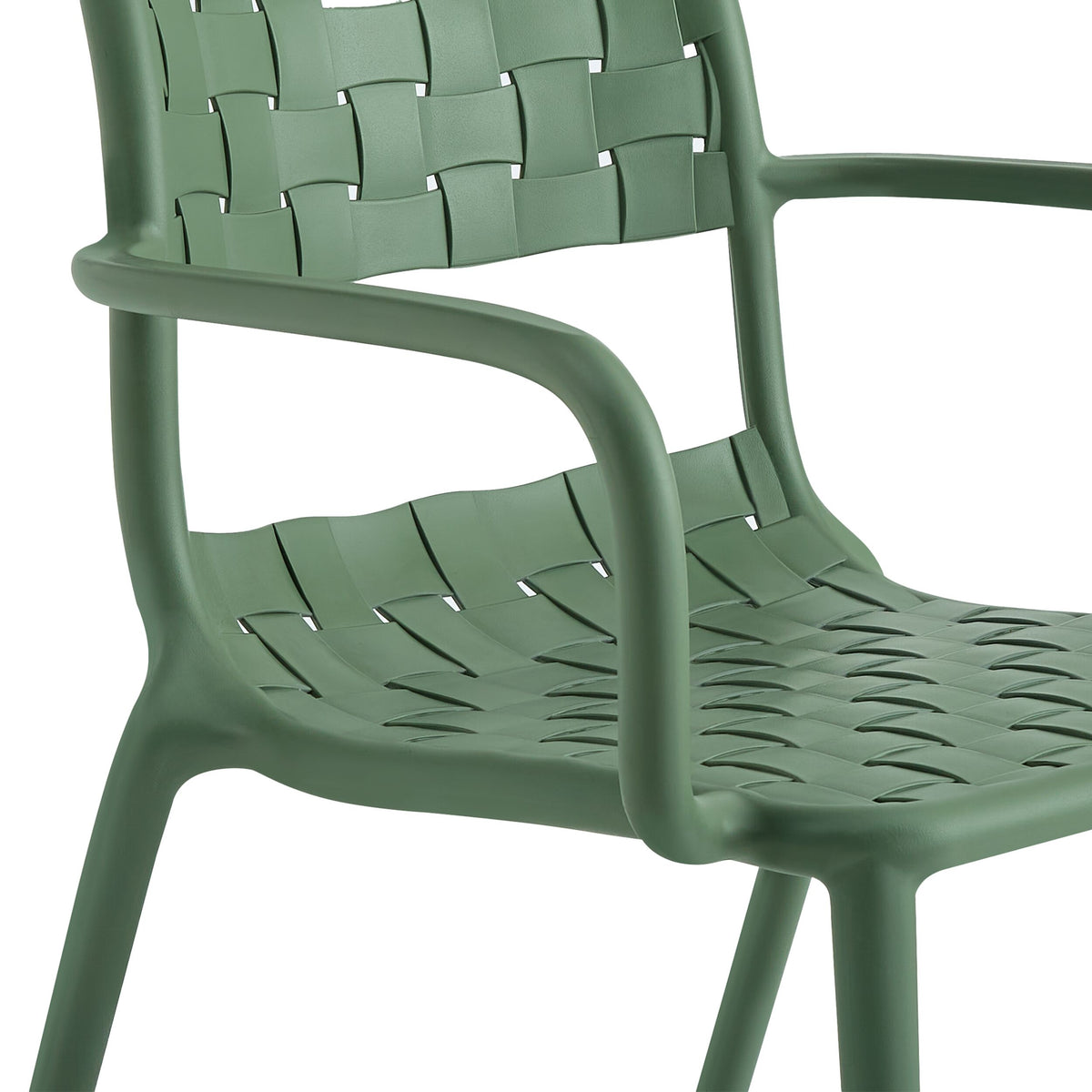 Em Weave Dining Chair Fennel Green