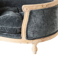 Luxe Dog Bed Slate Blue 75x70x44cm
