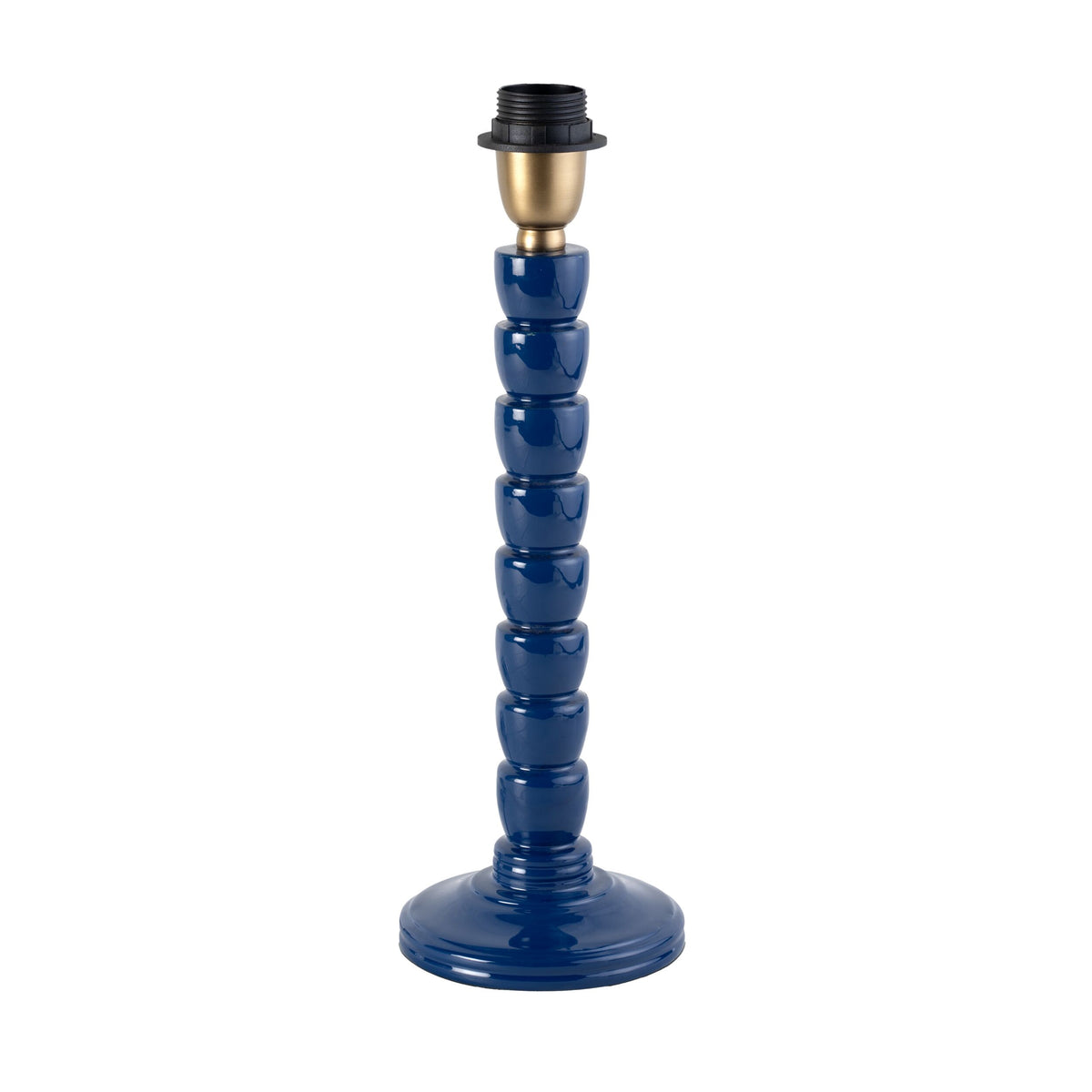 Mercado Wooden Table Lamp Navy Peony Base Only 12x28cm