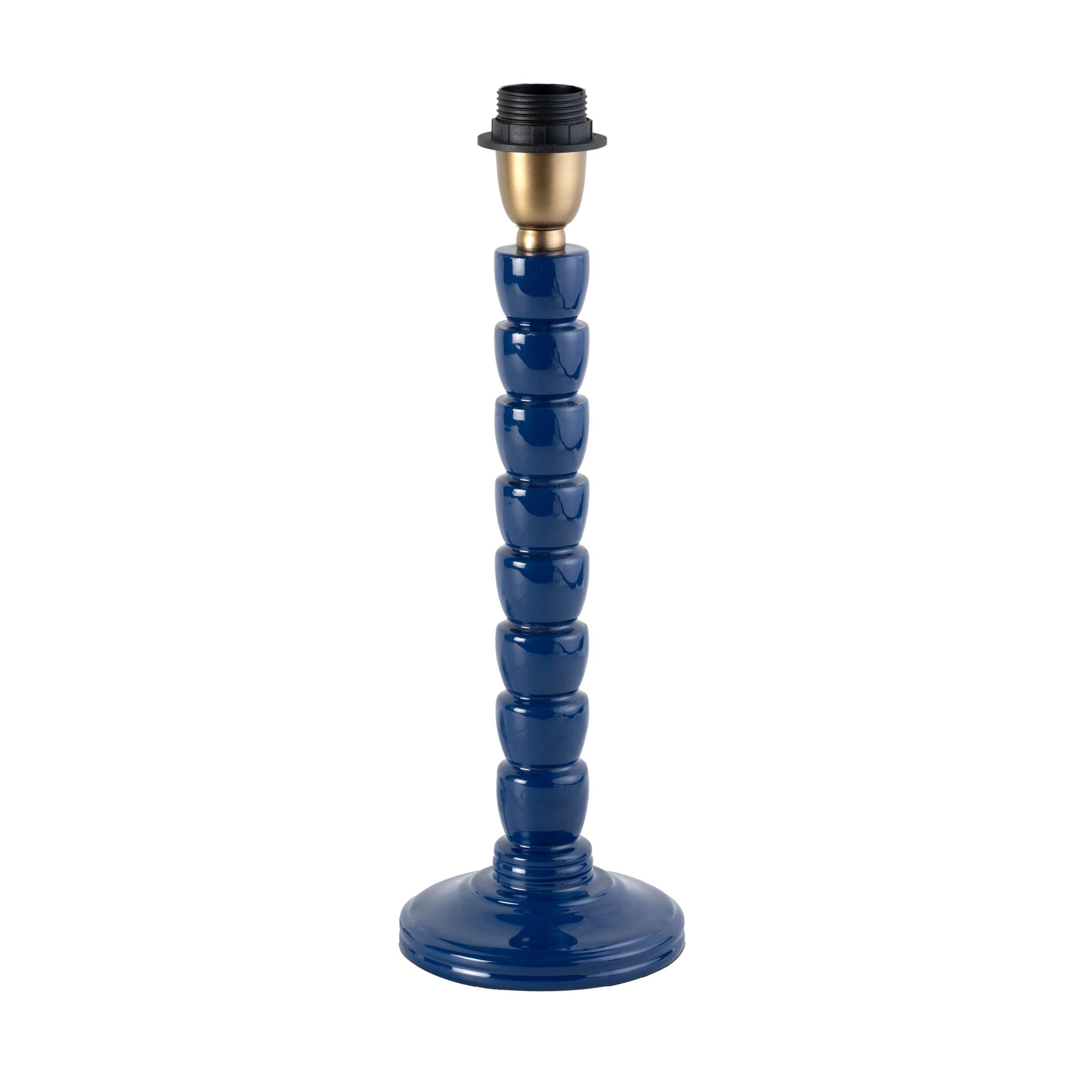 Mercado Wooden Table Lamp Navy Peony Base Only 12x28cm