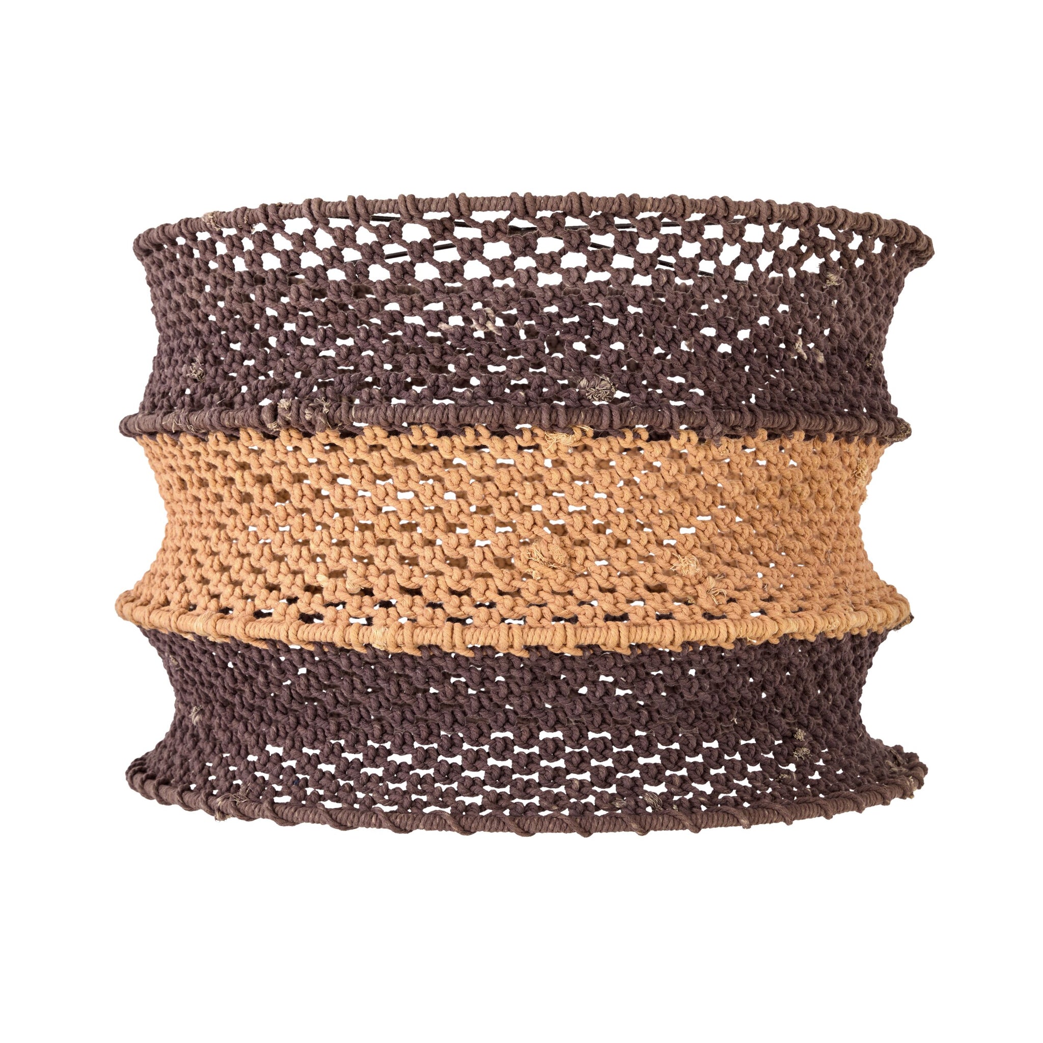 Julio Drum Cotton Rope Pendant Rust 50cm - SHADE ONLY