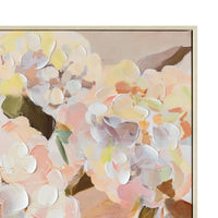 Hydrangea Blush Framed Textured Print 120x80cm