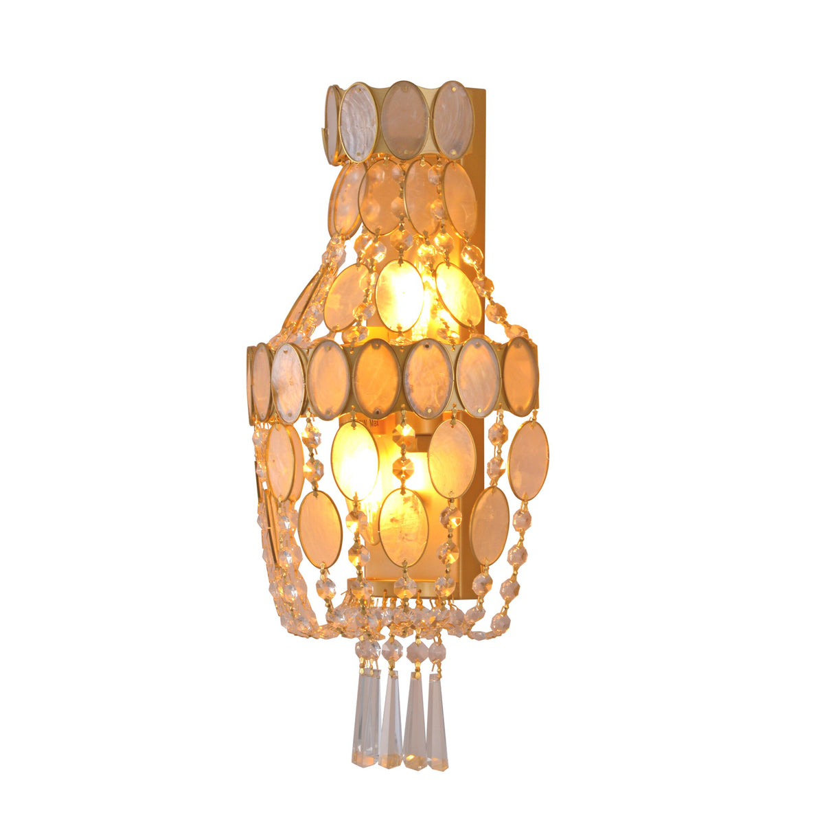 Isadora 3 Light Capiz Wall Light