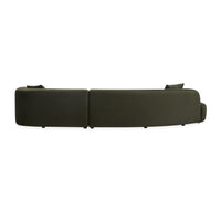 Wylder 4 Seater Curved Sofa Velvet Eucalyptus