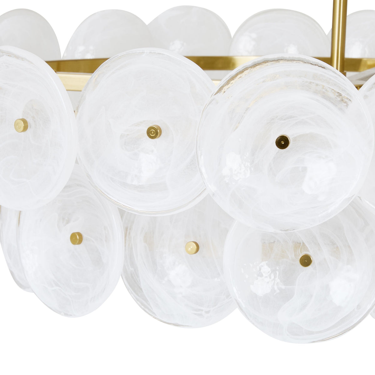 Sonny 8 Light Glass Chandelier Cloudy Milk 80cm Package