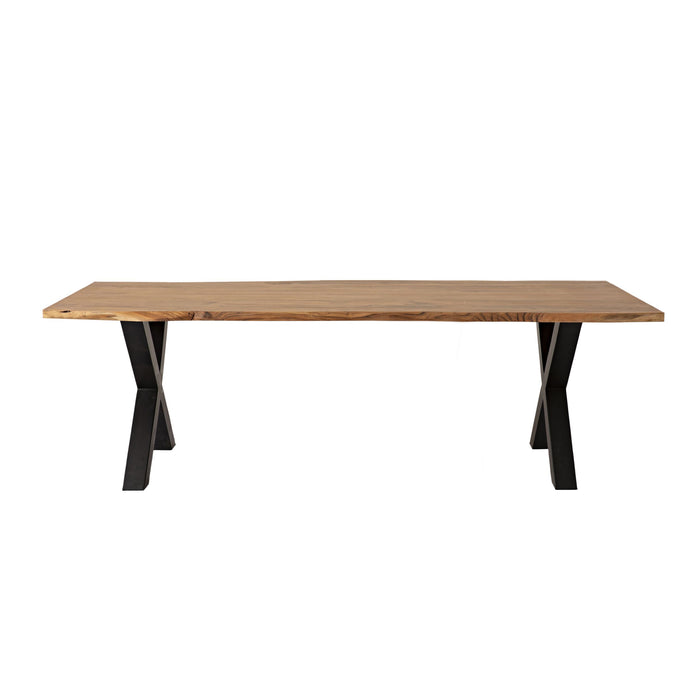 Acacia Live Edge Solid Timber Dining Table 200cm
