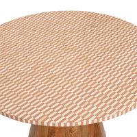 Nylah Bone Inlay Dining Table 120cm