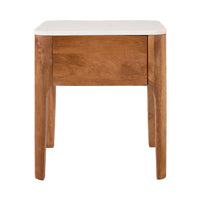 Amour Marble Top Single Drawer Bedside