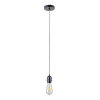 Cloth Cord Suspension 150cm Black With Jute Cord