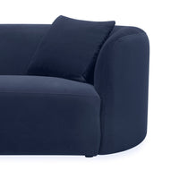 Wylder 4 Seater Curved Sofa Velvet Indigo