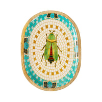 Mystic Scarab Mango Wood Oval Platter 30cm