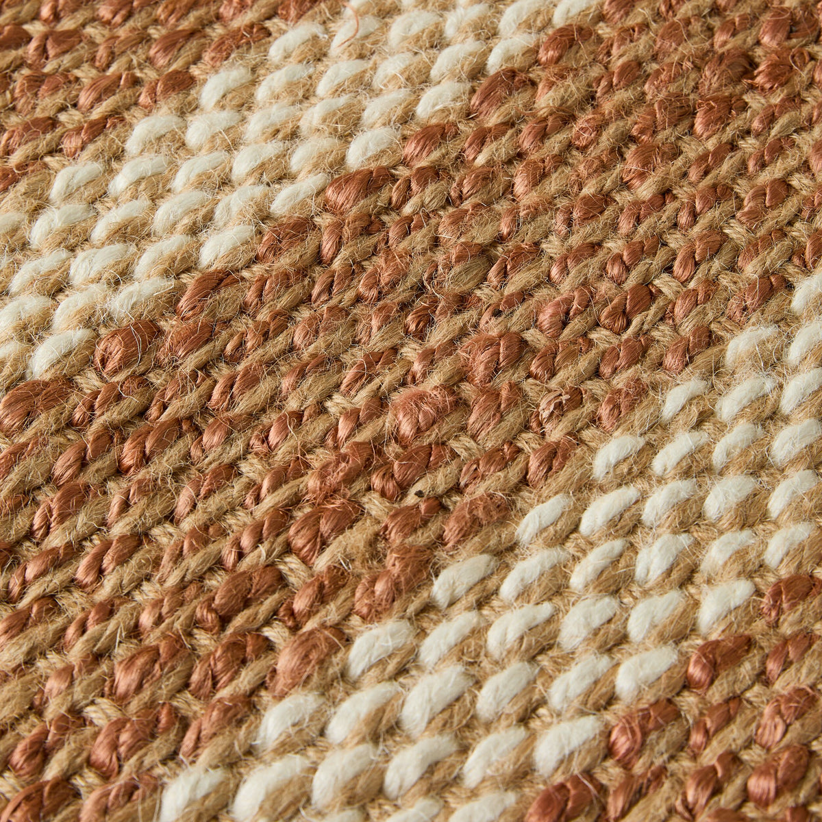 Natural Cream Stripe Jute Doormat 90cm