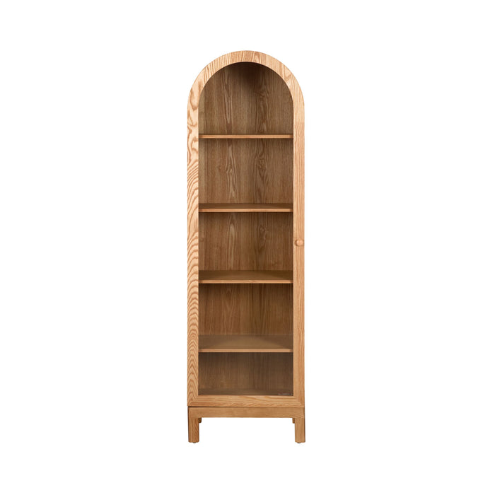 Paige Curved Display Cabinet Natural