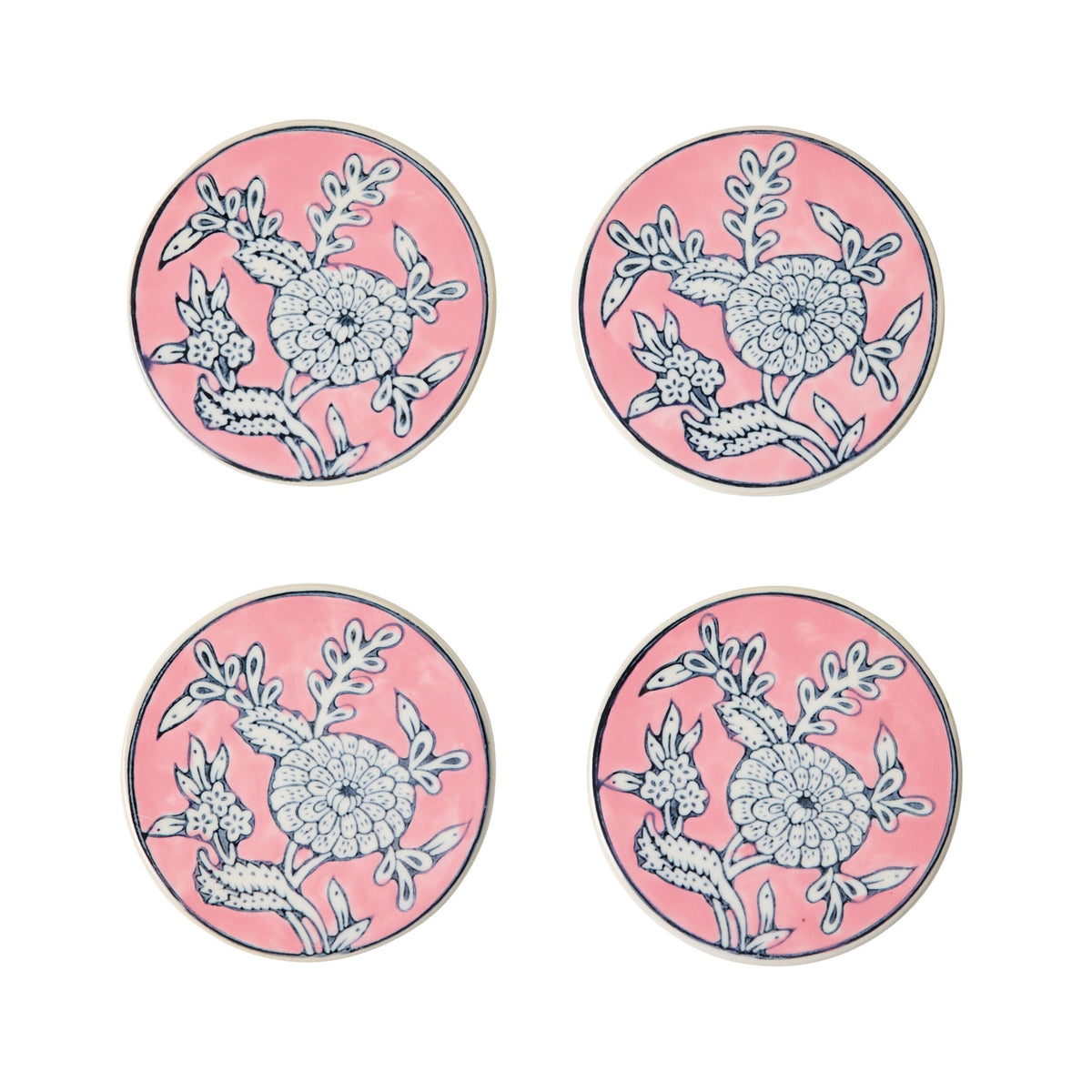Celadon Botanic Blush Coasters Set of 4
